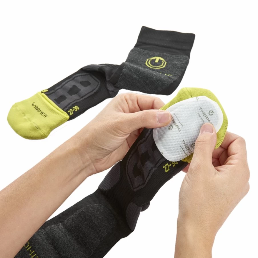 Thermic Junior Lime Heated Socks - Ready-to-Wear Warmer Winter Socks for Kids